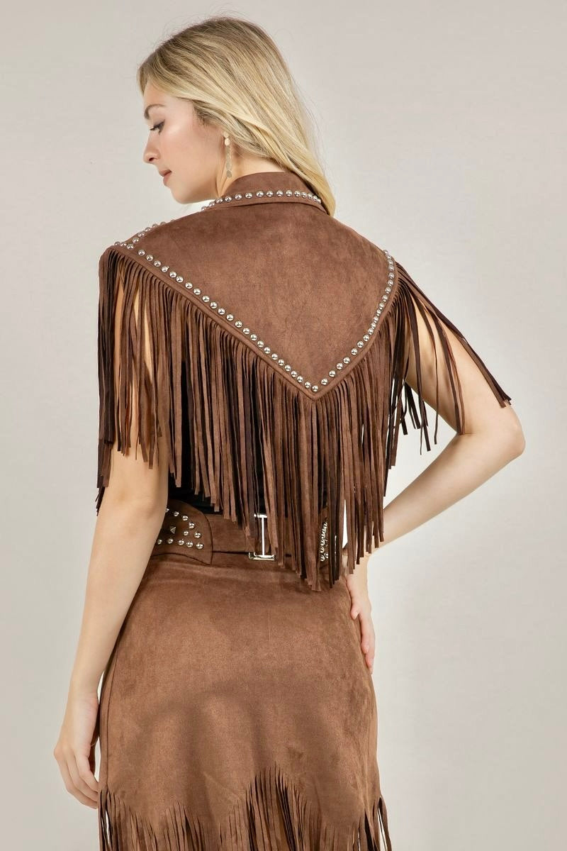 Women Fringe Western Jacket