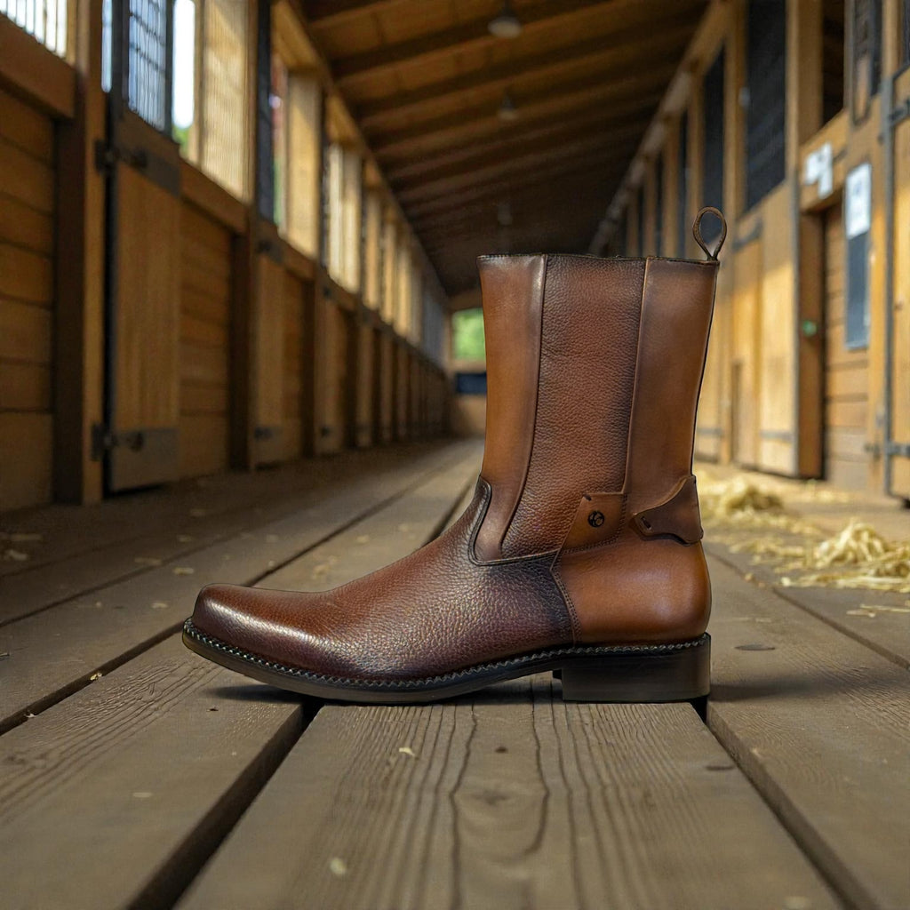 Men Boot Honey Deer/Almond Calf – Wide (EE)