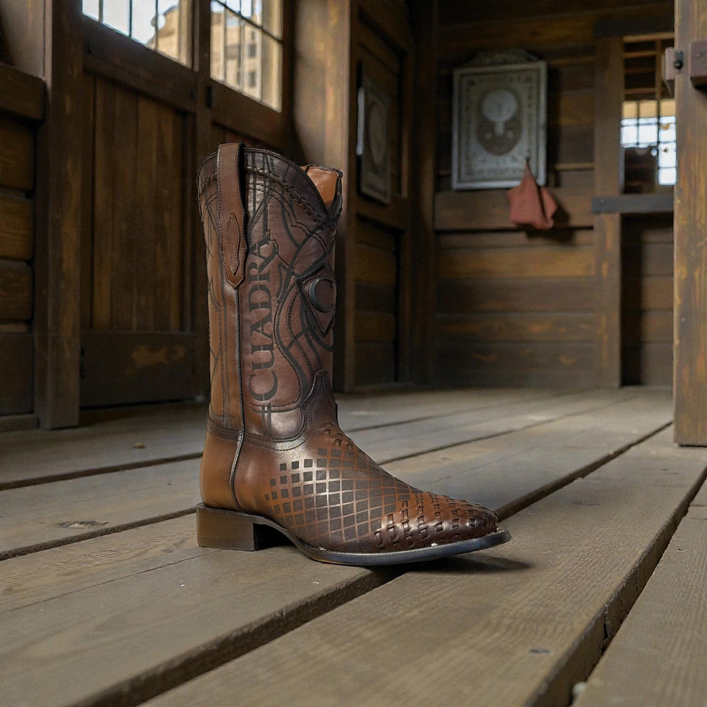 Men Over Honey Laser & Embroidery & Woven Square Toe – Wide (EE)