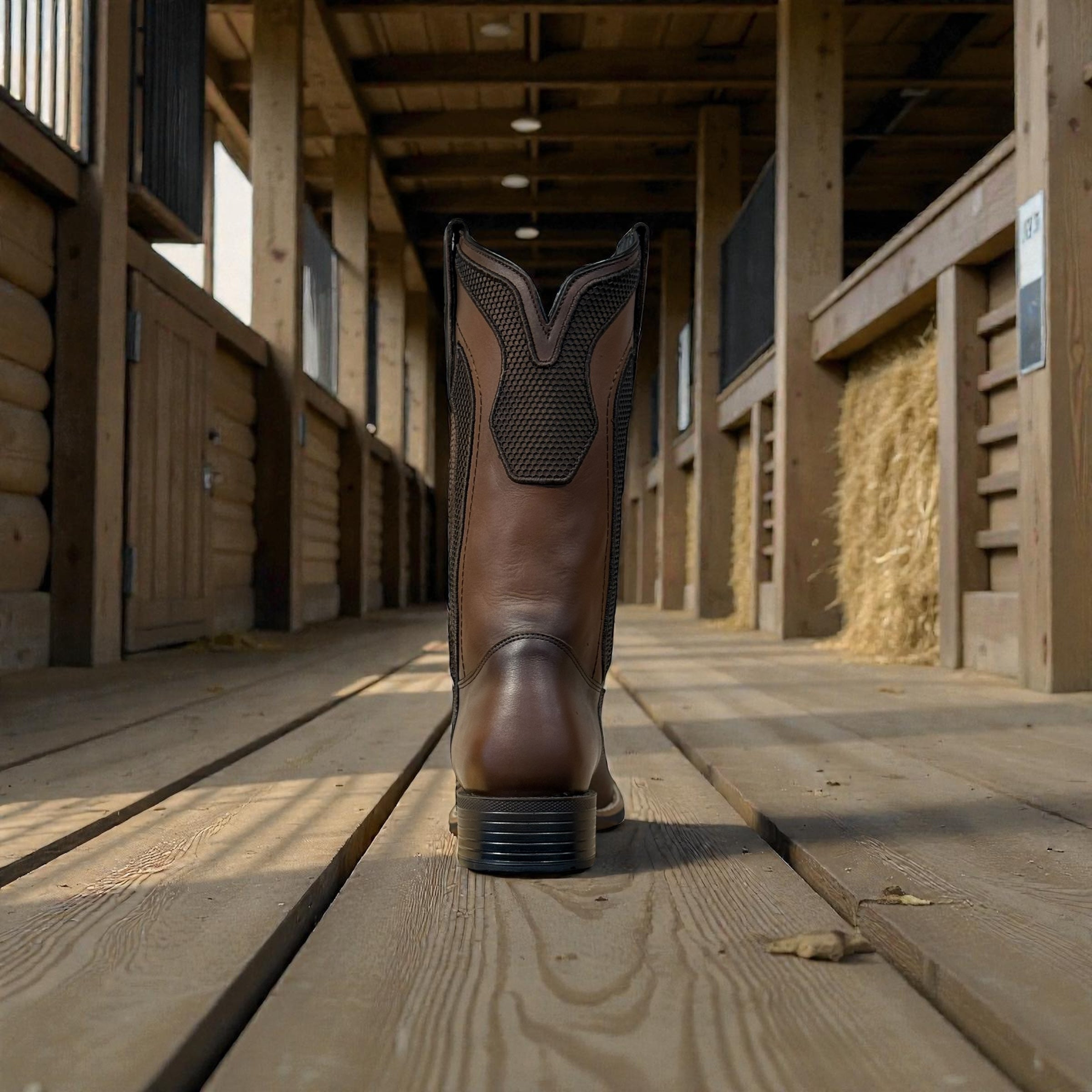 Men Honey Embroidery & Laser S Square Toe – Wide (EE)