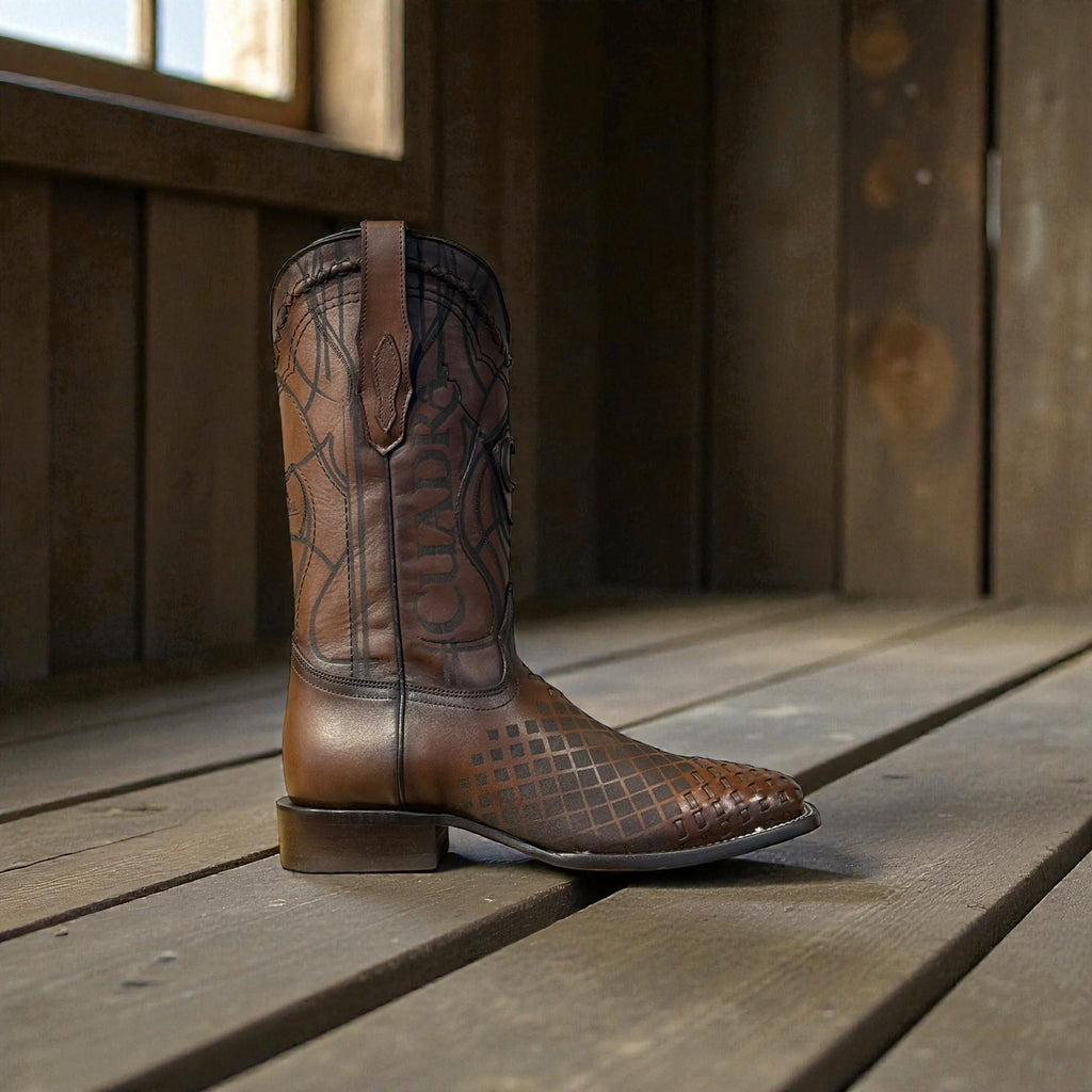 Men Over Honey Laser & Embroidery & Woven Square Toe – Wide (EE)