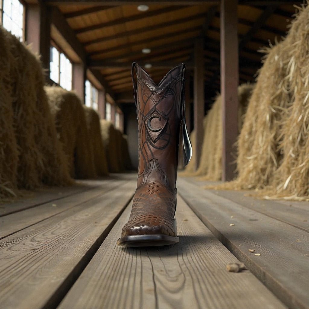 Men Over Honey Laser & Embroidery & Woven Square Toe – Wide (EE)