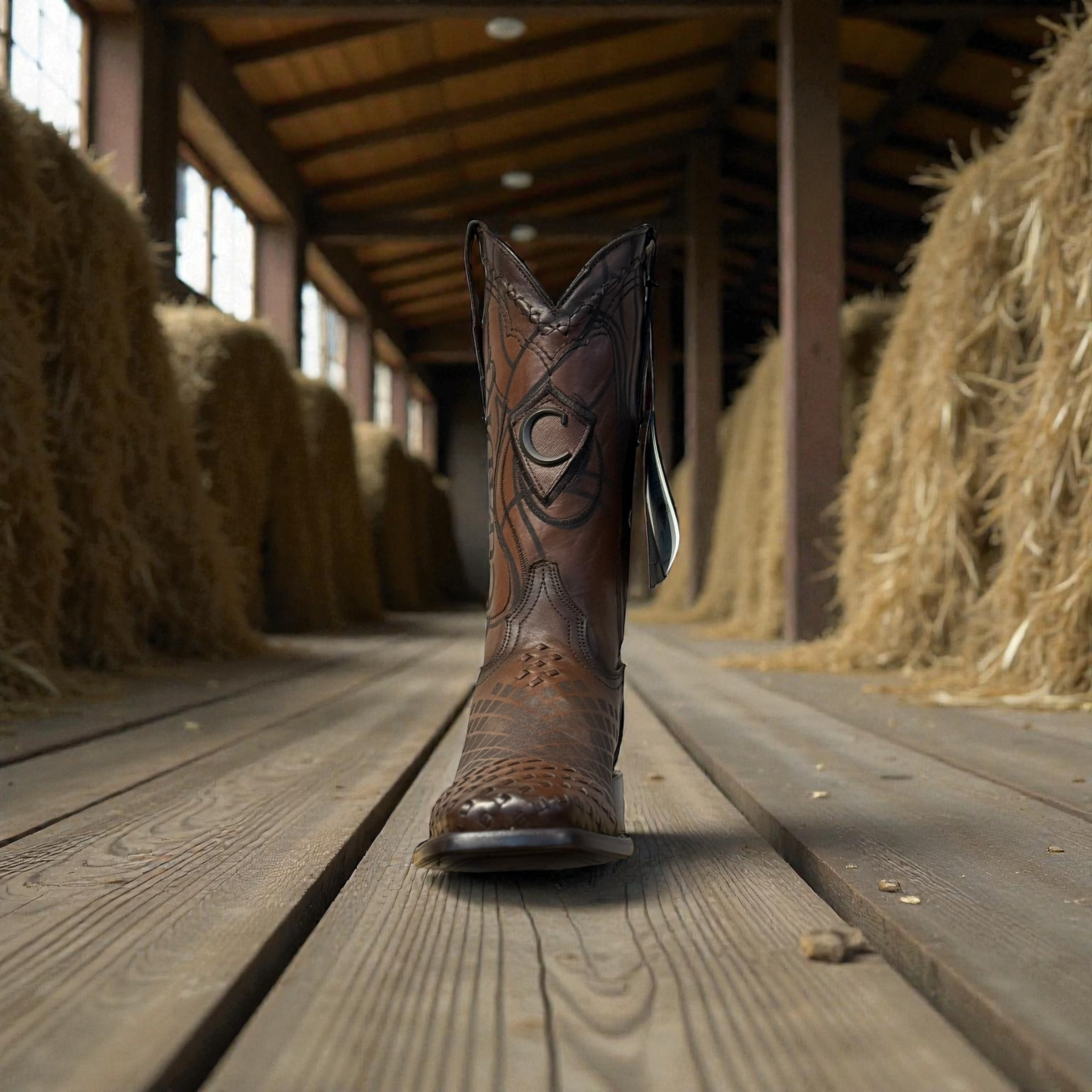 Men Over Honey Laser & Embroidery & Woven Square Toe – Wide (EE)