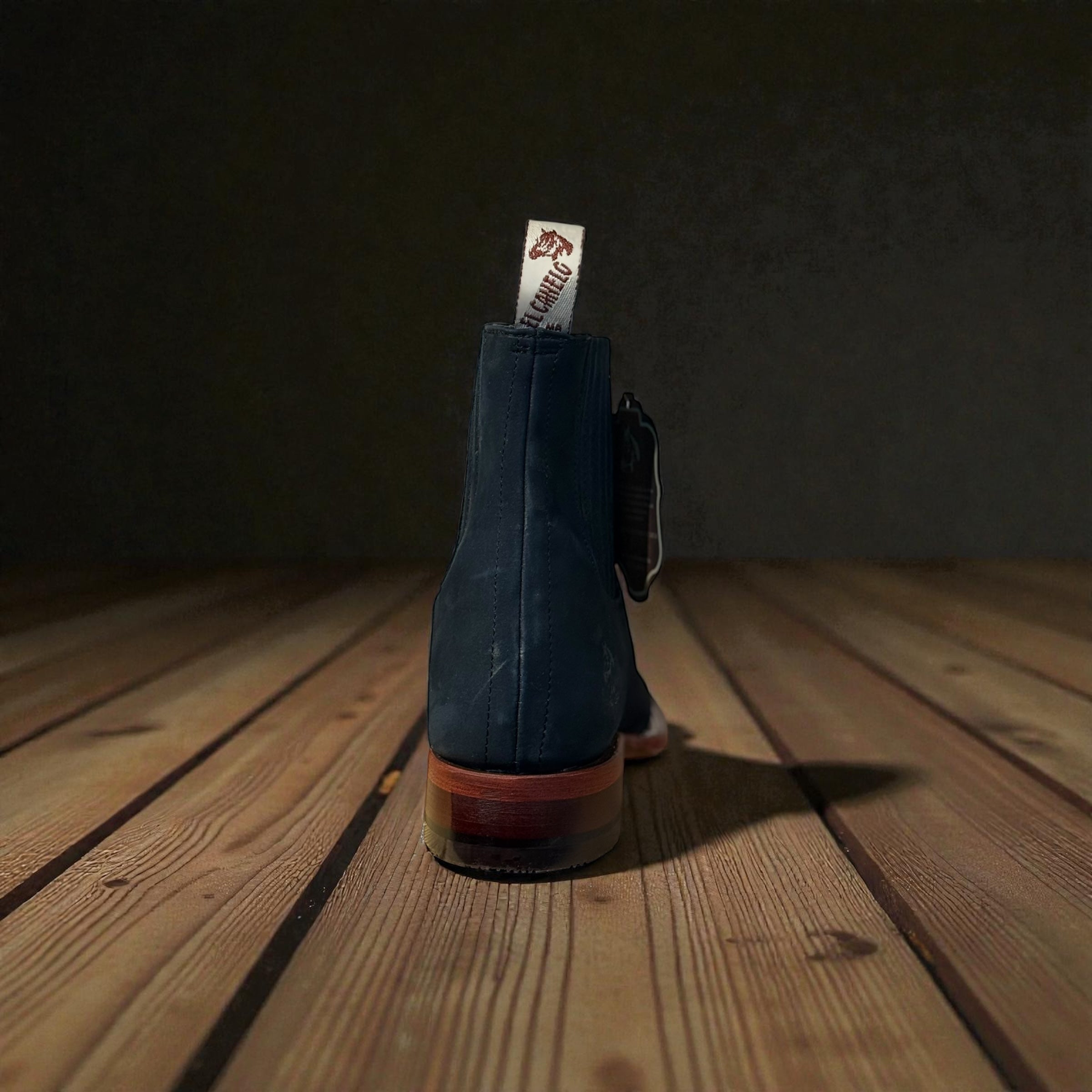 EL PASO ANLKLE BOOT BUCK BLUE NAVY LEATHER SOLE