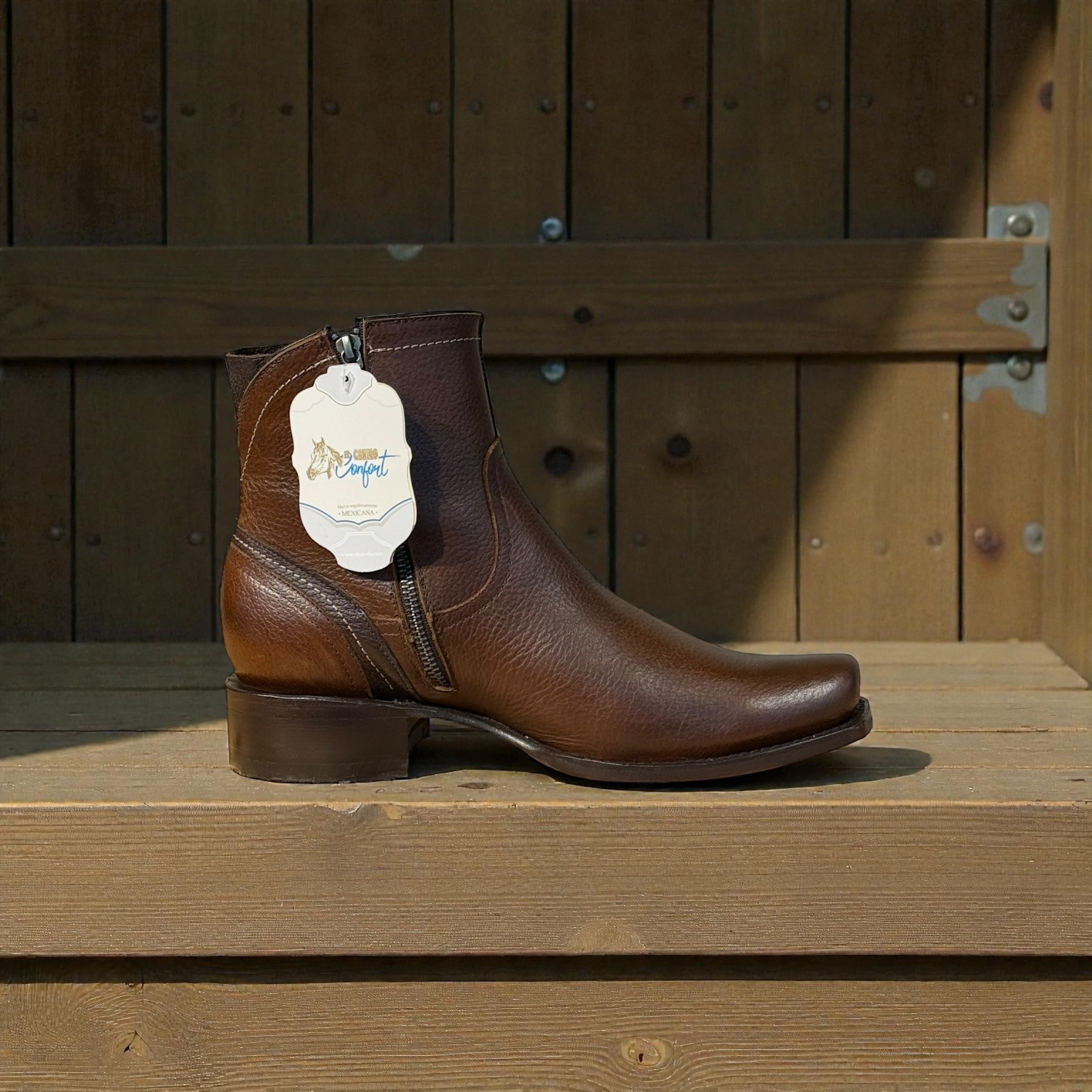 EL CANELO ANLKLE BOOT CAISSON TAN LEATHER SOLE