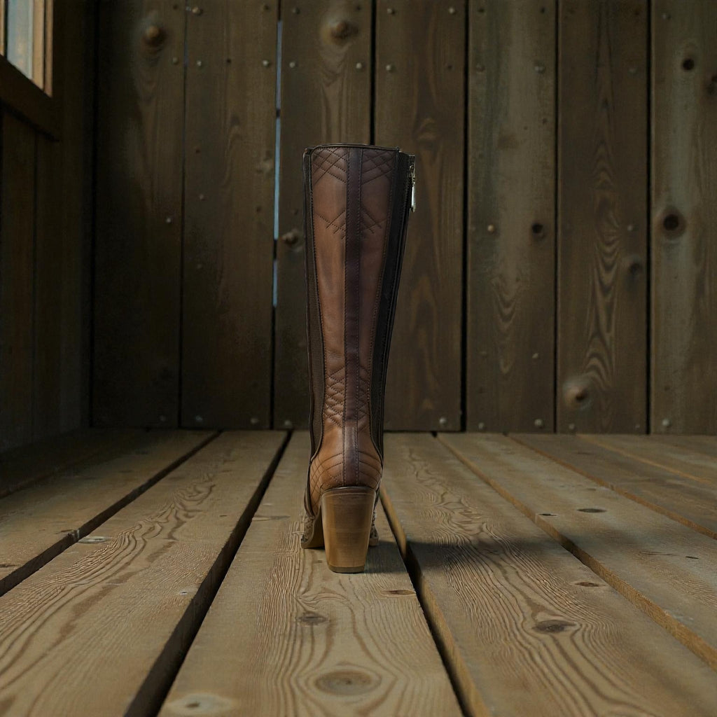 Lady Brown Python Laser & Embroidery & Woven