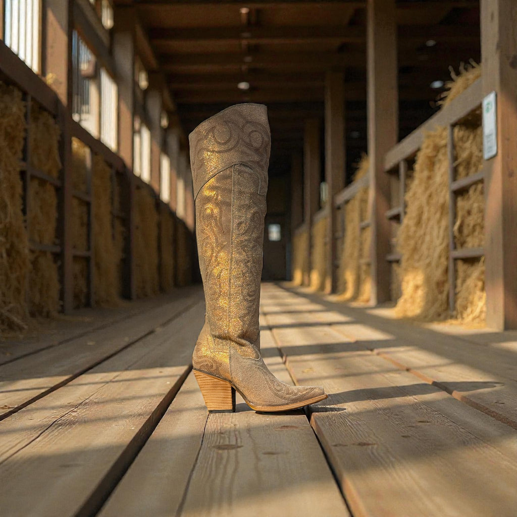 Lady Rose Gold Metallized Leather