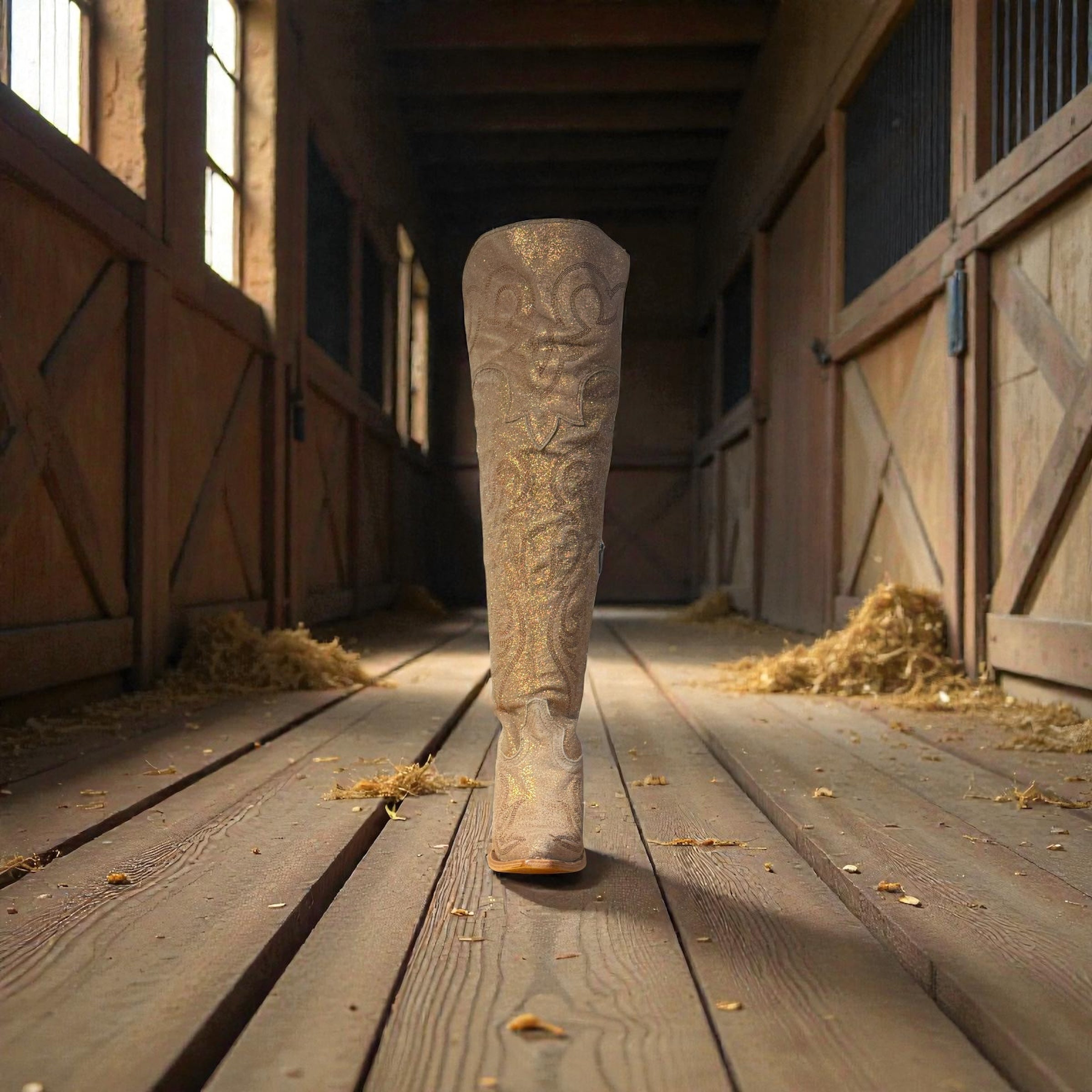 Lady Rose Gold Metallized Leather