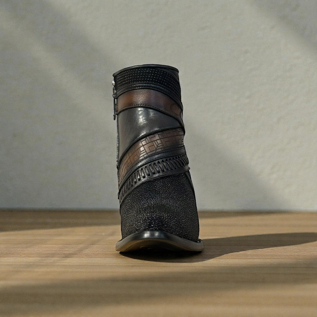 Lady Black Stingray Laser & Woven Round