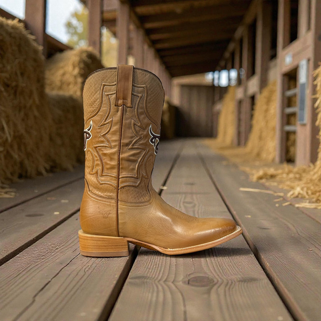 SQUARE CLAYTON CALF GOLD LEATHER SOLE