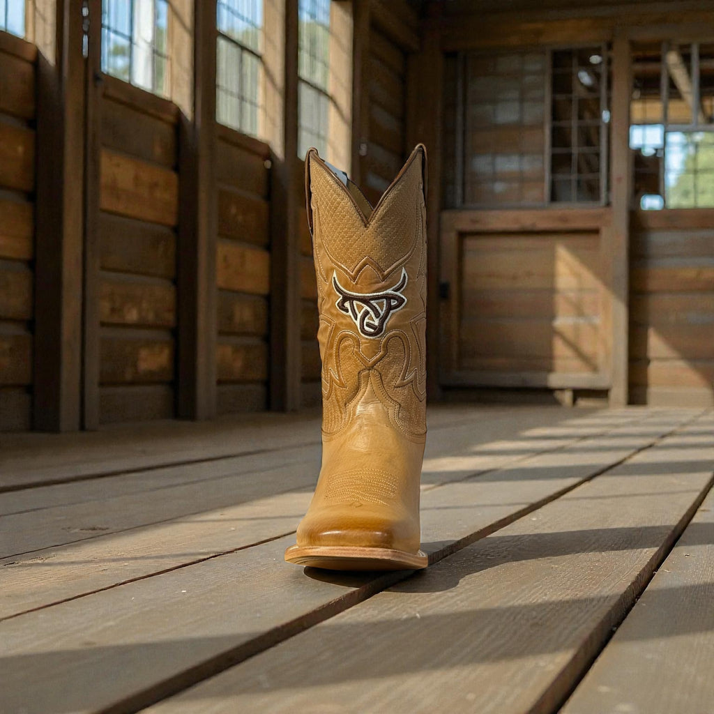 SQUARE CLAYTON CALF GOLD LEATHER SOLE