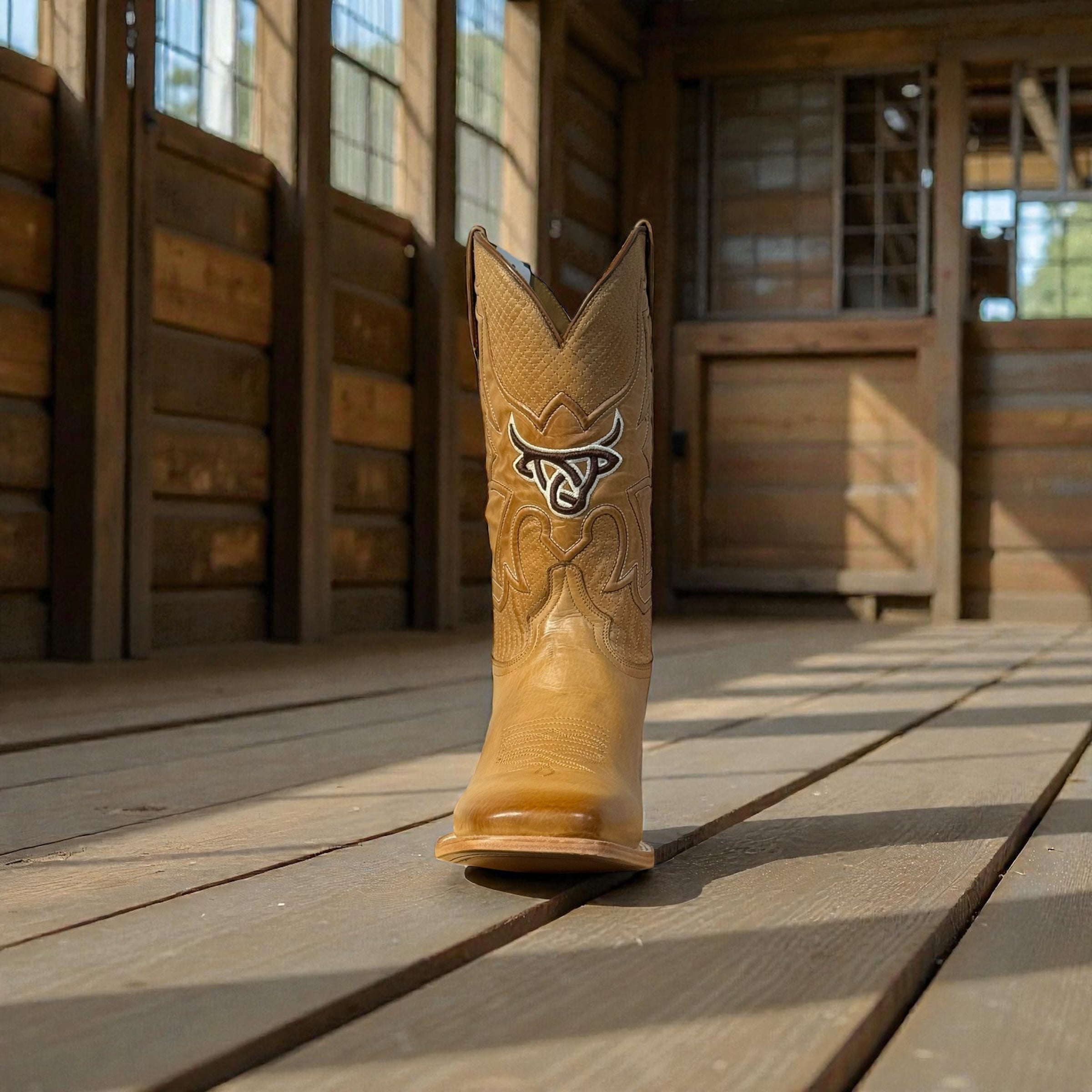 SQUARE CLAYTON CALF GOLD LEATHER SOLE