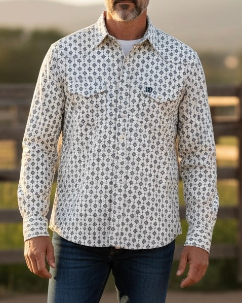 AMERICAN WEST MAN PRINTED L/S