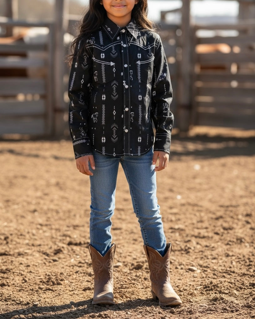 HORSE AZTEC L/S PRINTED