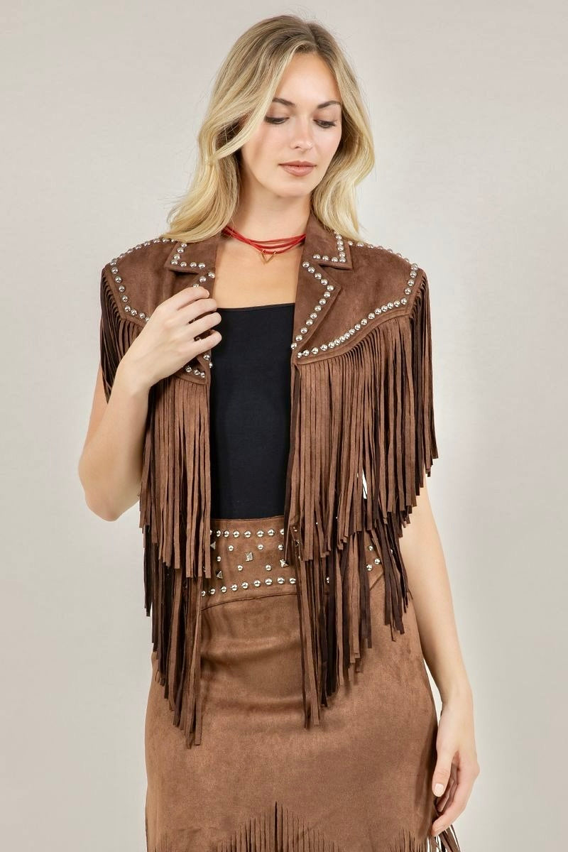 Women Fringe Western Jacket